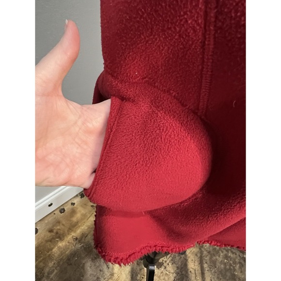 Women's Red Sharpa Linned Fleece Full Zip Vest Size L By NYL I-11 - Picture 2 of 9